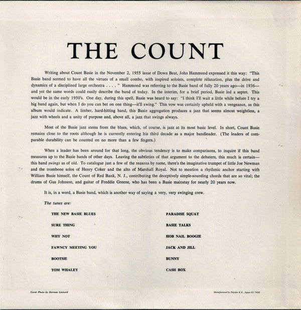 Master Release: The Count ! by Count Basie