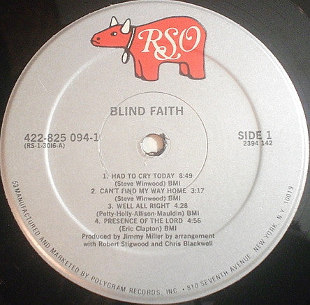 Release: Blind Faith-Vinyl-US-1986-825 094-1, 422-825 094-1-2856527