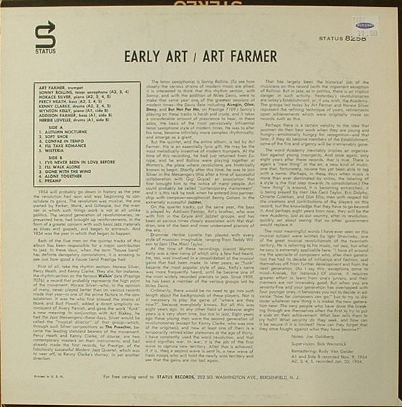 Master Release: Early Art by Art Farmer