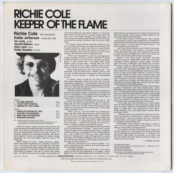 Release: Keeper Of The Flame-Vinyl-Japan-1979-K22P 6001-4098023