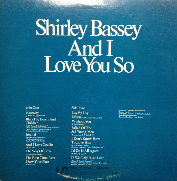 Release: And I Love You So-Vinyl-Japan-1973-GP 310-4996954