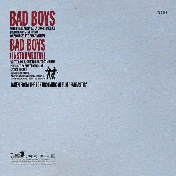 Release: Bad Boys-Vinyl-UK-1983-TA 3143-1252841