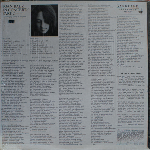 Release: In Concert Part 2-Vinyl-US-1963-VSD-2123-6909077