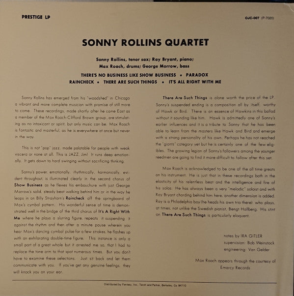 Release: Worktime-Vinyl-US-1982-OJC-007, P-7020-2094291