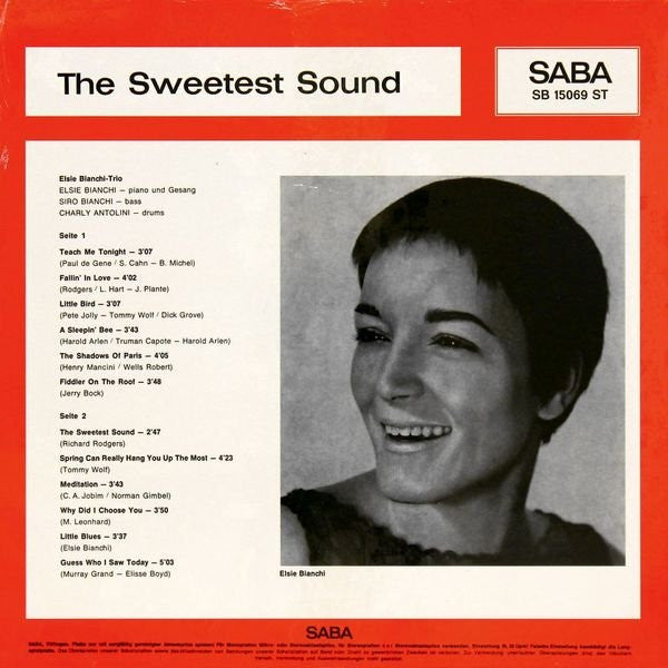 Master Release: The Sweetest Sound by Elsie Bianchi Trio