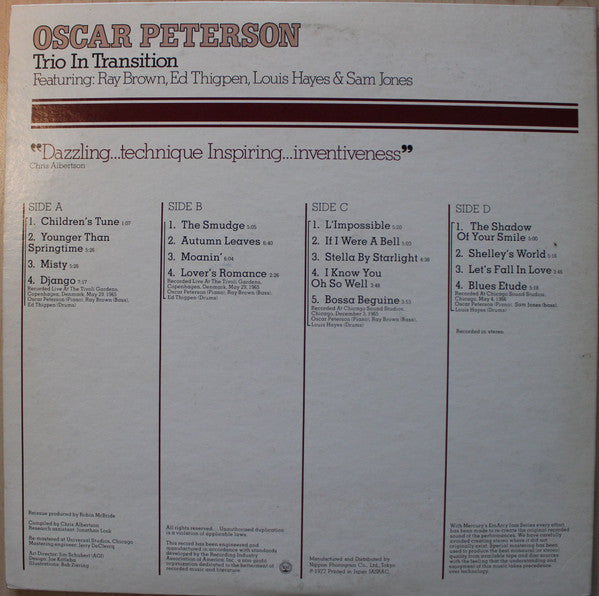Master Release: Trio In Transition by Oscar Peterson