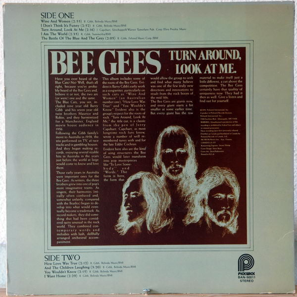 Master Release: Turn Around, Look At Me by Bee Gees