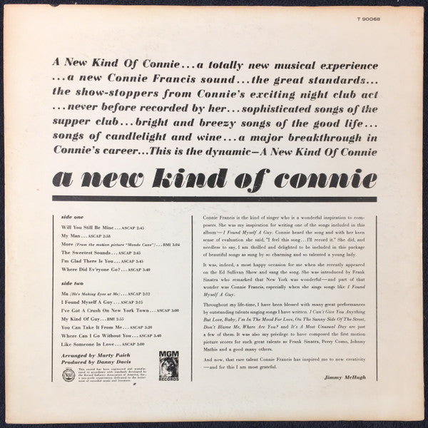 Release: A New Kind Of Connie...-Vinyl-US-1964-T 90068, T-90068, E-4253-2965074