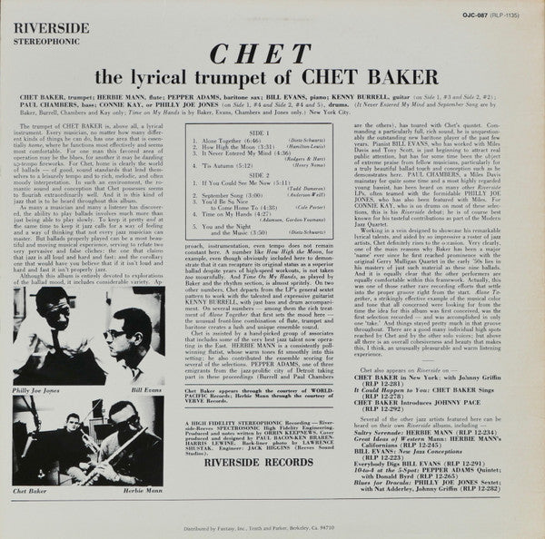 Release: Chet-Vinyl-US-1983-OJC-087, RLP-1135-2170052