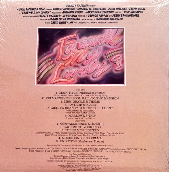 Release: Farewell, My Lovely: Original Motion Picture Soundtrack-Vinyl-US-1975-UA-LA556G-3902067