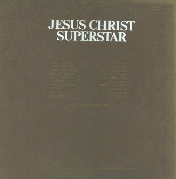 Master Release: Jesus Christ Superstar by Andrew Lloyd Webber And Tim Rice