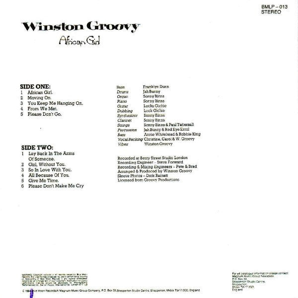 Master Release: African Girl by Winston Groovy