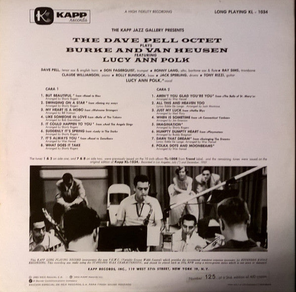 Release: The Dave Pell Octet Plays Burke & Van Heusen-Vinyl-Spain-1985-KL-1034-8870118