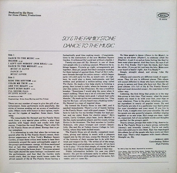 Master Release: Dance To The Music by Sly & The Family Stone
