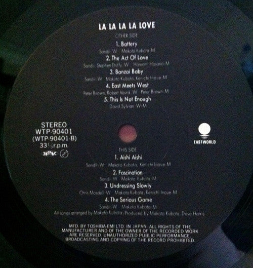 Master Release: La La La La Love - Banzai Baby by Sandii & The Sunsetz
