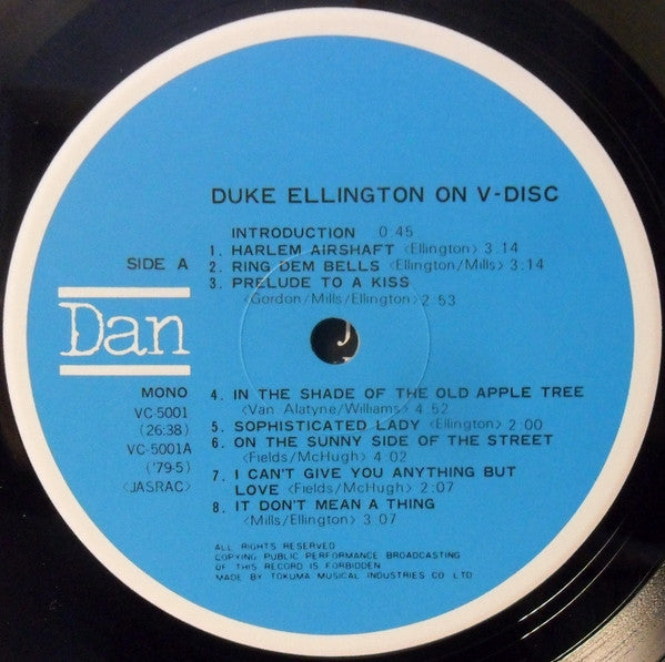 Release: Duke Ellington On V-Disc-Vinyl-Japan-1979-VC-5001-8085243