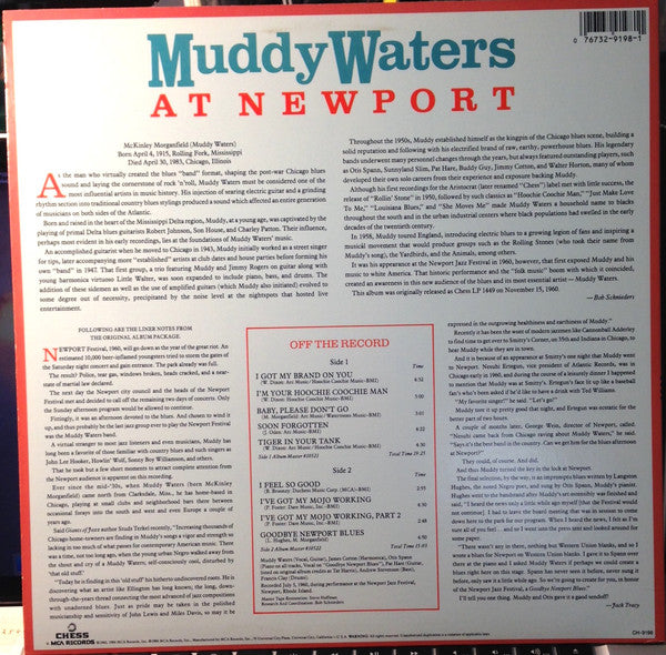 Release: Muddy Waters At Newport 1960-Vinyl-US-1986-CH-9198-3938682