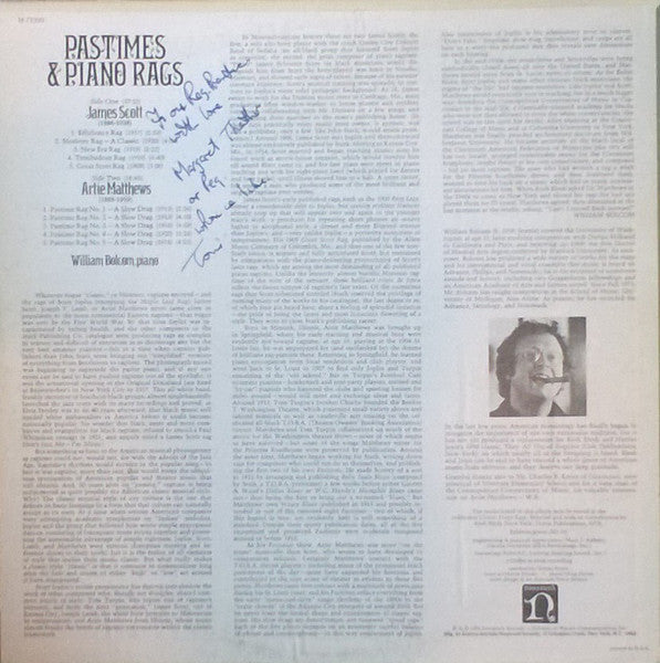 Master Release: Pastimes & Piano Rags by William Bolcom