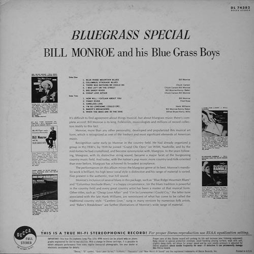 Release: Bluegrass Special!-Vinyl-US-None-DL 74382-2468358