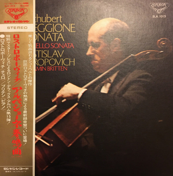 Release: Sonata For Arpeggione And Piano / Sonata For Cello And Piano-Vinyl-Japan-None-SLA 1015-8015583