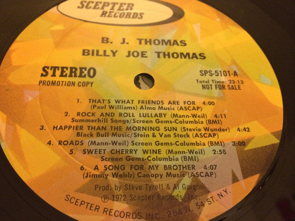 Release: Billy Joe Thomas-Vinyl-US-1972-SPS-5101-7866759