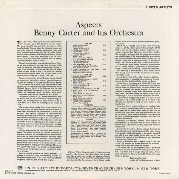 Release: Aspects-Vinyl-Japan-1979-GXF 3039, GXF-3039-6706844
