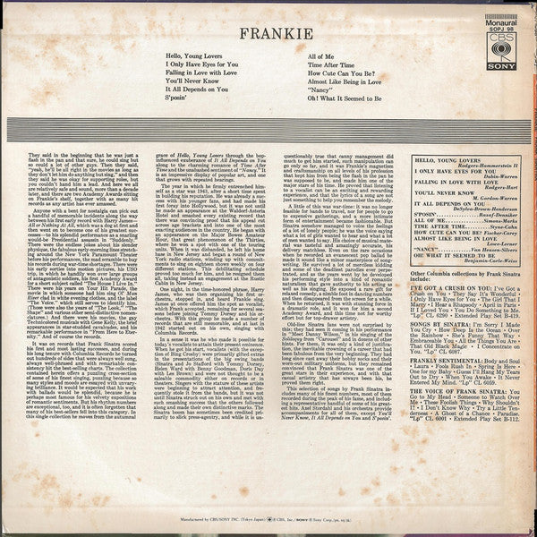 Release: Frankie-Vinyl-Japan-1975-SOPJ 98-8119332