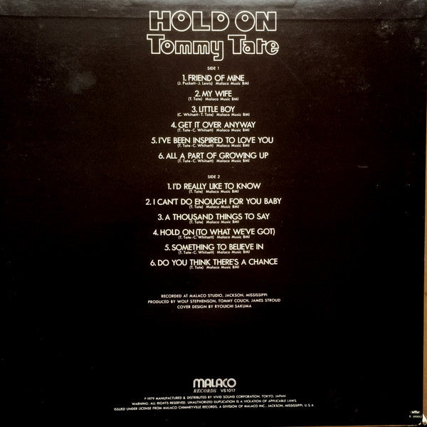 Master Release: Hold On by Tommy Tate