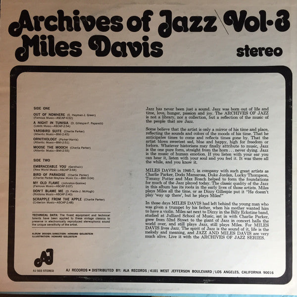 Release: Many Miles Of Davis-Vinyl-US-1972-AJ-503-3139416