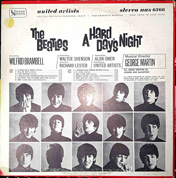 Release: A Hard Day's Night (Original Motion Picture Sound Track)-Vinyl-US-1970-UAS 6366-7842597
