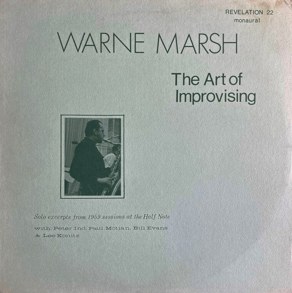 Master Release: The Art Of Improvising by Warne Marsh