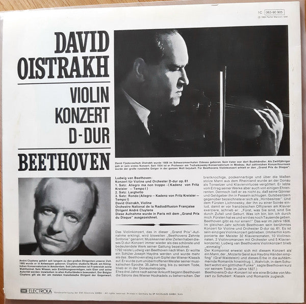 Release: Violin Concerto-Vinyl-Germany-1973-1C 063-90 905-9623216