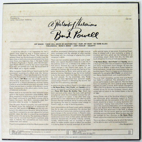 Release: A Portrait Of Thelonious-Vinyl-Japan-1979-20AP 1490-6560004