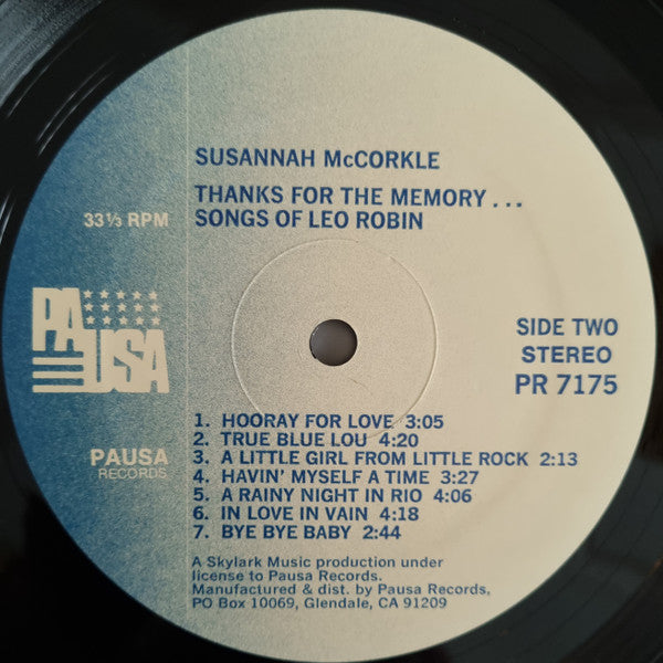 Thanks For The Memory (Songs Of Leo Robin)