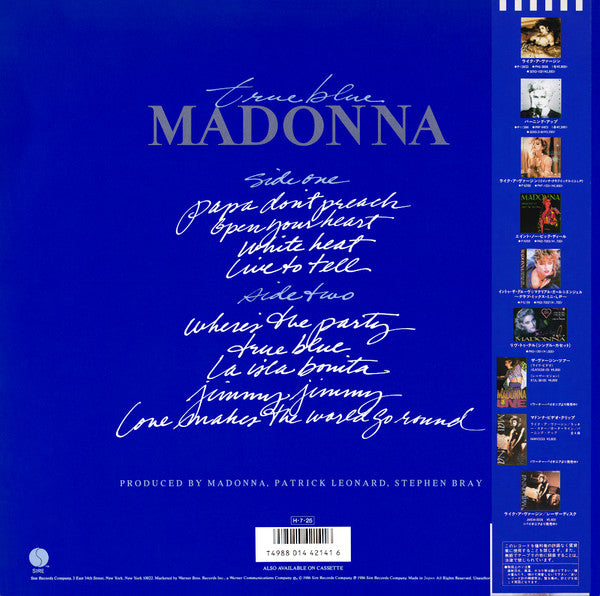 Release: True Blue-Vinyl-Japan-1986-P-13310-3325027