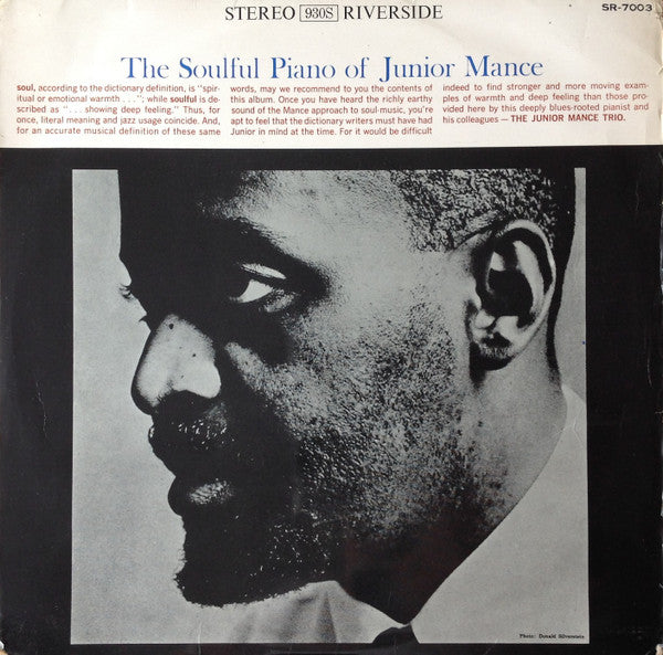 The Soulful Piano Of Junior Mance = ソウルフル・ピアノ