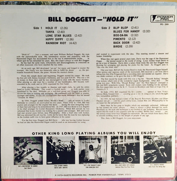 Master Release: Hold It by Bill Doggett