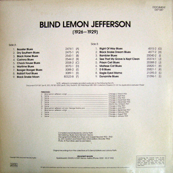 Release: Volume 1-Vinyl-Austria-1990-DLP 587-4205296
