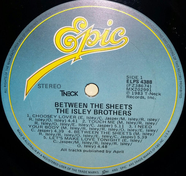 Release: Between The Sheets-Vinyl-Australia-1983-ELPS 4388-4912087