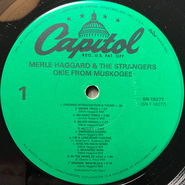 Okie From Muskogee Recorded Live In Muskogee Oklahoma