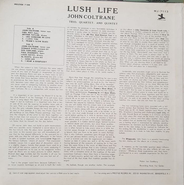 Release: Lush Life-Vinyl-Japan-1972-MJ-7113-9786504