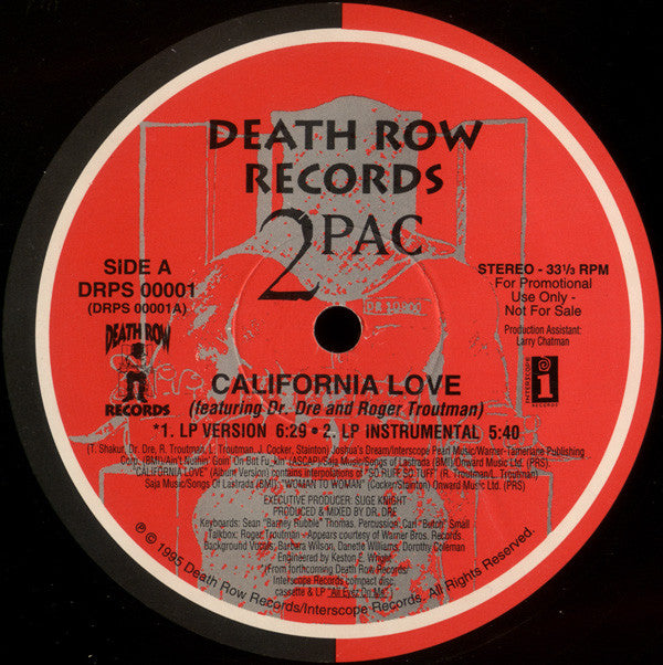 Release: California Love-Vinyl-US-1995-DRPS 00001, DRPS 00001-4608893