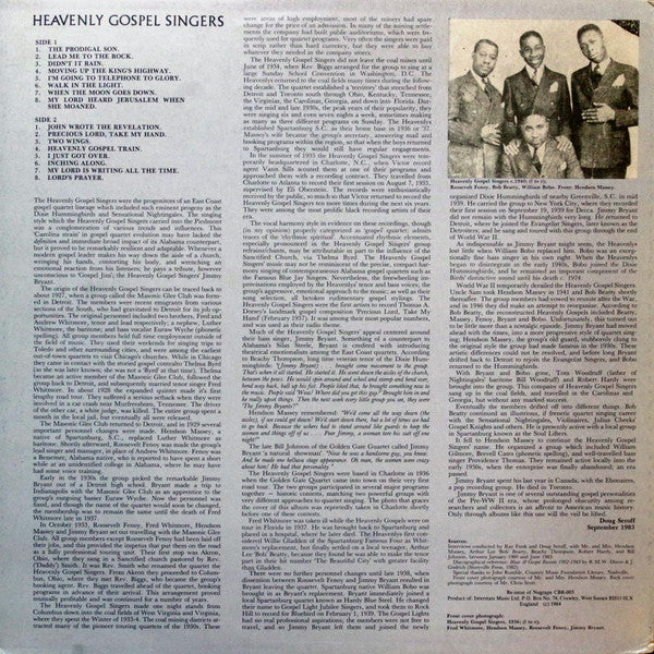 Release: Heavenly Gospel Singers-Vinyl-UK-1984-HT 305, HT 305-4437110