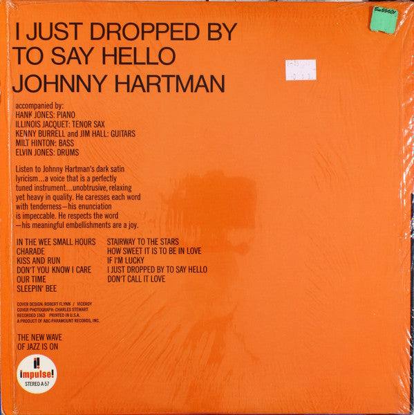 Release: I Just Dropped By To Say Hello-Vinyl-US-1974-AS-57-7342586