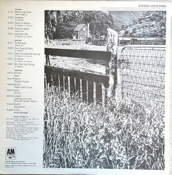 Release: The Flying Burrito Bros.-Vinyl-UK-1971-AMLS 64295-2835359