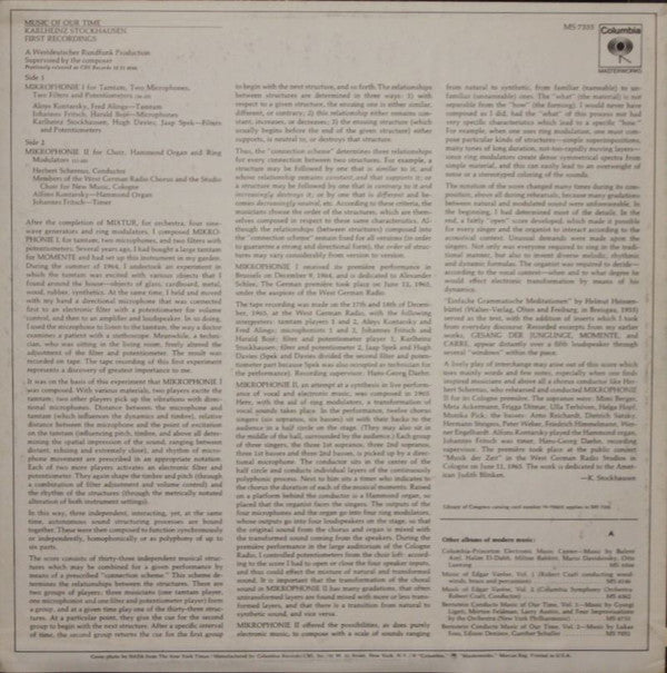 Master Release: Mikrophonie I - Mikrophonie II by Karlheinz Stockhausen