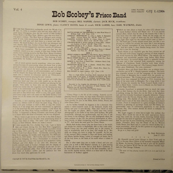 Master Release: Bob Scobey's Frisco Band (Vol. 4) by Bob Scobey's Frisco Band