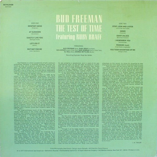 Release: Bud Freeman-Vinyl-US-1977-BCP-6033-4714479