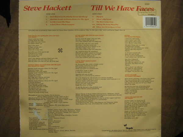 Master Release: Till We Have Faces by Steve Hackett