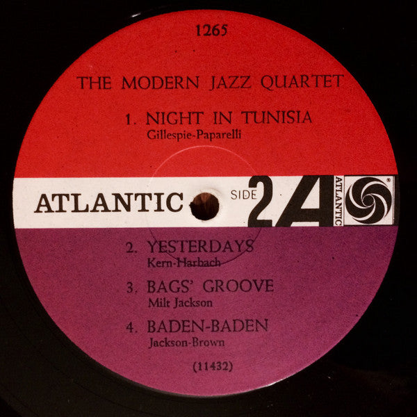 Release: The Modern Jazz Quartet-Vinyl-US-1962-1265-7616795